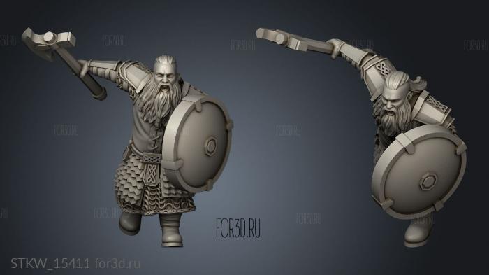 Kalak warriors Enano 3d stl модель для ЧПУ