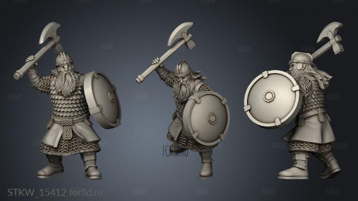 Kalak warriors Enano 3d stl модель для ЧПУ