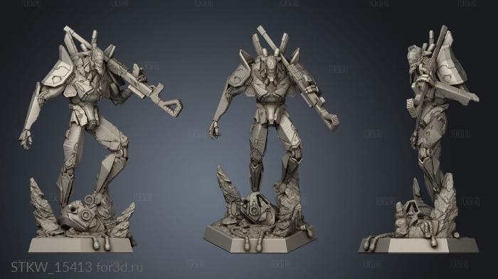 Mecha Hunter Mark stl model for CNC