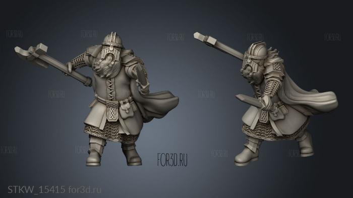 Metal Guard Dwarves dwarf stl model for CNC