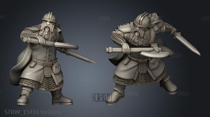 Metal Guard Dwarves dwarf stl model for CNC