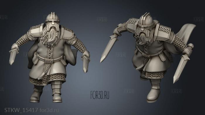 Metal Guard Dwarves dwarf stl model for CNC