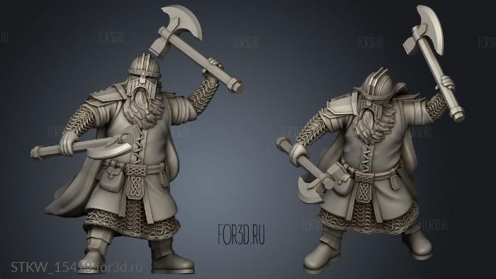 Metal Guard Dwarves dwarf stl model for CNC