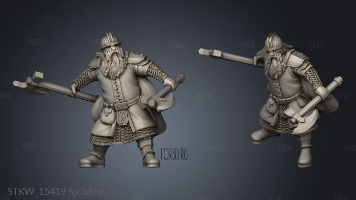 Metal Guard Dwarves dwarf stl model for CNC