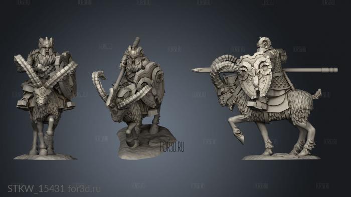 Silver Goat Dwarves Speen 3d stl модель для ЧПУ