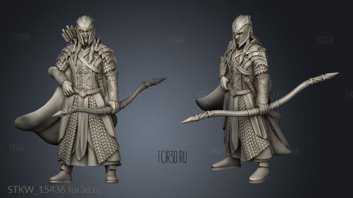 Wood Elf Archers 3d stl модель для ЧПУ