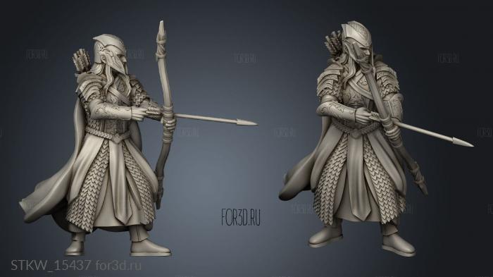 Wood Elf Archers stl model for CNC