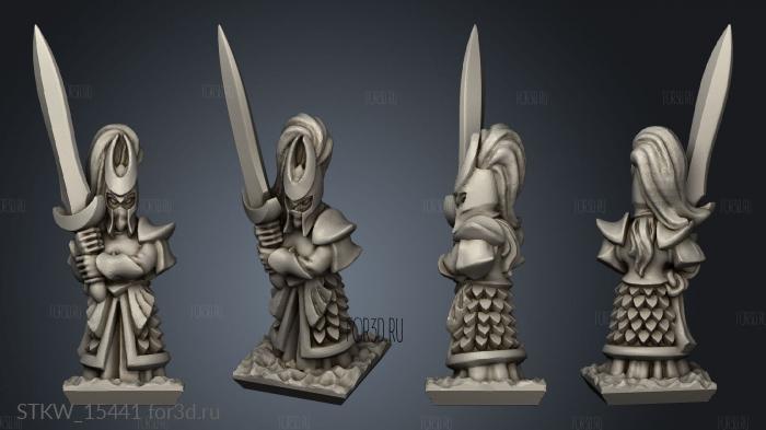 Elf blademaster stl model for CNC