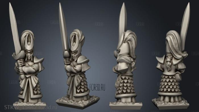 Elf blademaster stl model for CNC