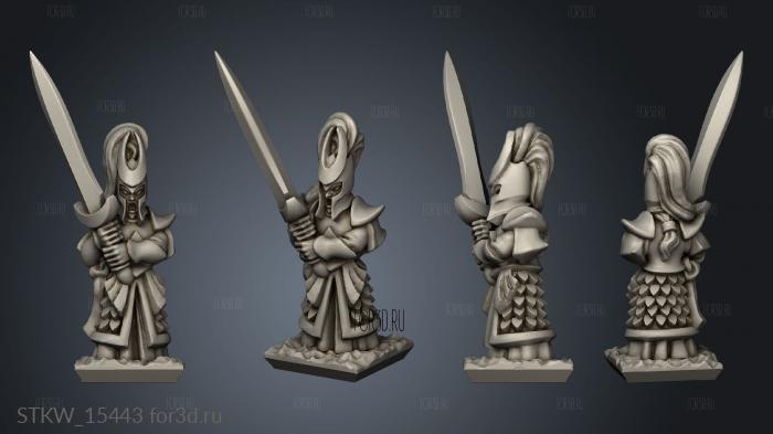 Elf blademaster stl model for CNC