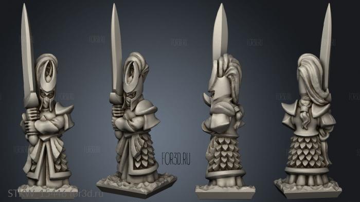 Elf blademaster stl model for CNC