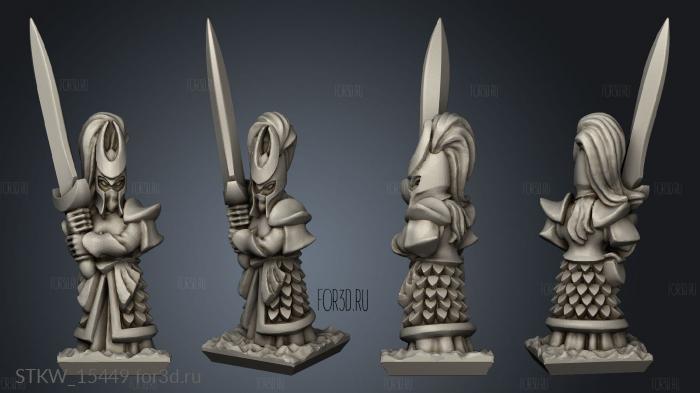 Elf blademaster stl model for CNC