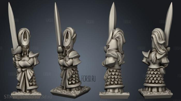 Elf blademaster stl model for CNC