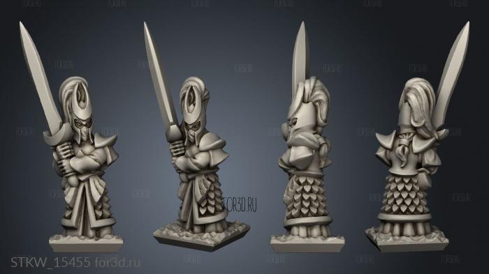 Elf blademaster stl model for CNC