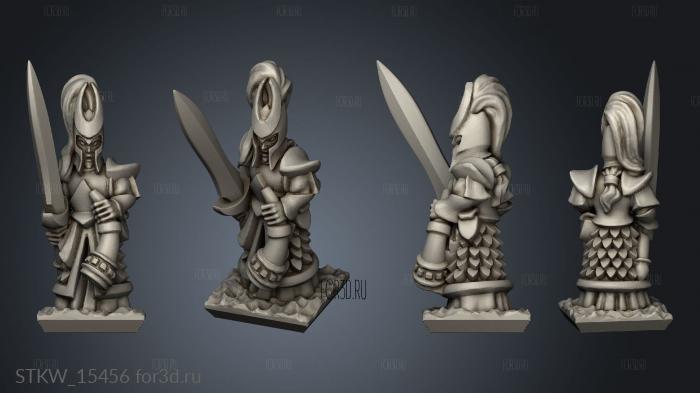 Elf blademaster musician stl model for CNC