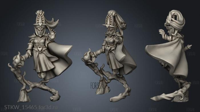 Noble elvesMages floating mage stl model for CNC