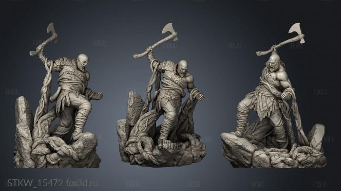 Nom Kratos from God War axe stl model for CNC