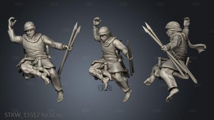 North African Berber with Camel Rider javelin 3d stl модель для ЧПУ