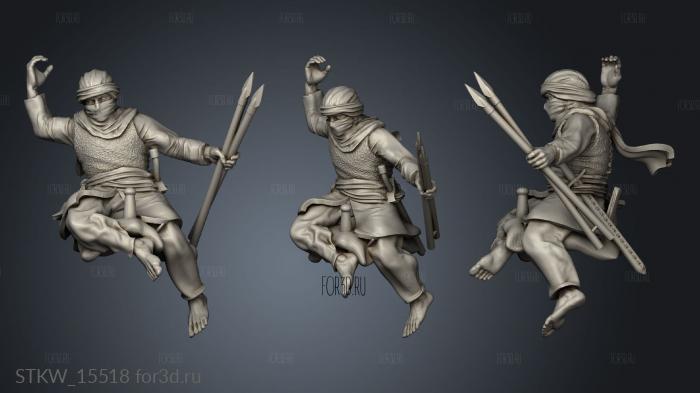 North African Berber with Camel Rider javelins 3d stl модель для ЧПУ