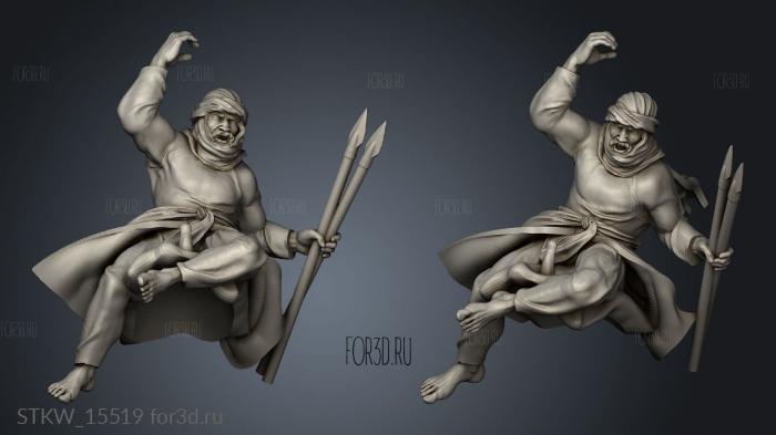 North African Berber with Camel Rider javelins 3d stl модель для ЧПУ