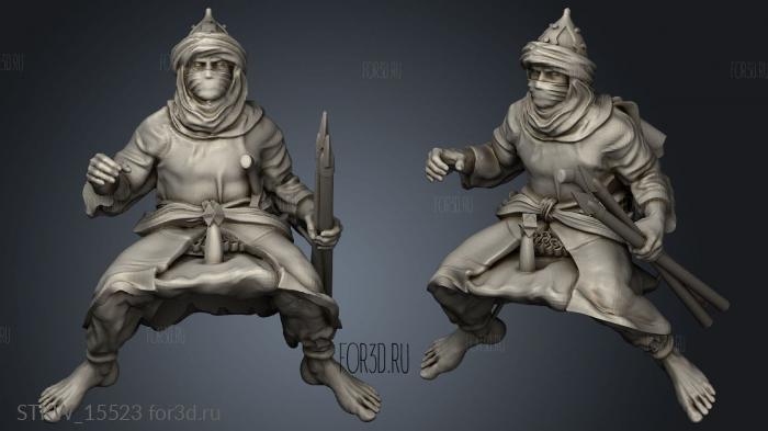 North African Berber with Camel Rider javelins 3d stl модель для ЧПУ