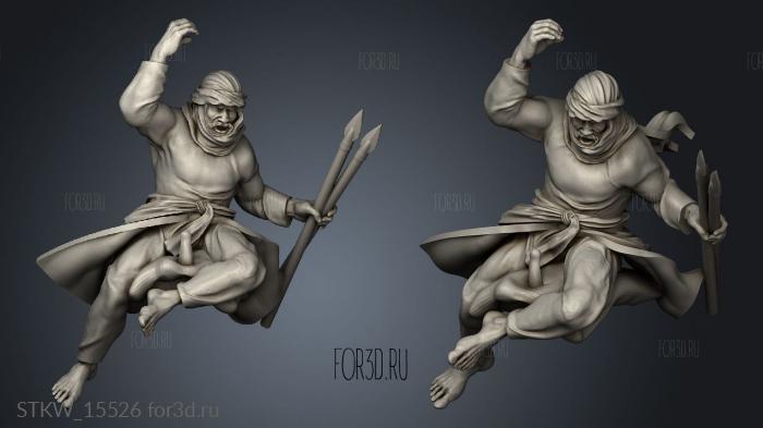 North African Berber with Camel Rider Javelins 3d stl модель для ЧПУ