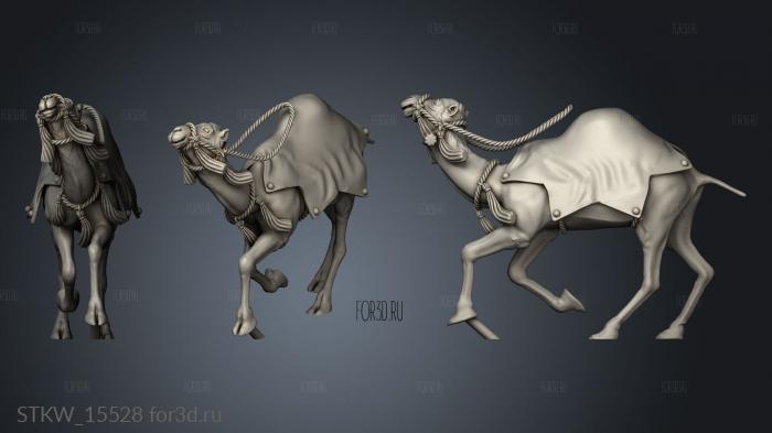 North African Berber with Javelins Camels Camel 3d stl модель для ЧПУ