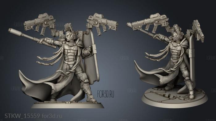 Cyber Punks from Neon City Officer Tarkovsky stl model for CNC