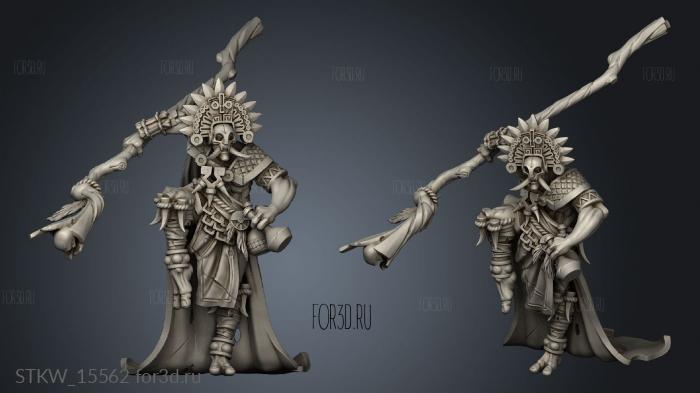 Eztli Ikal Shaman stl model for CNC