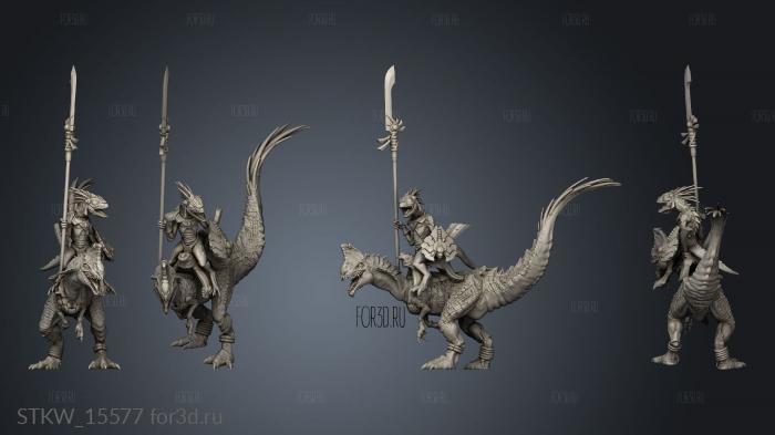 Rider Cavalry stl model for CNC