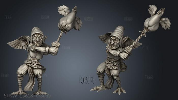 Goblin antico gallina stl model for CNC