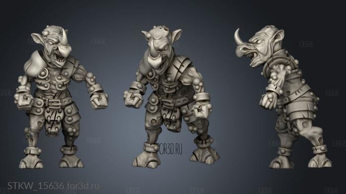 Goblin rino stl model for CNC