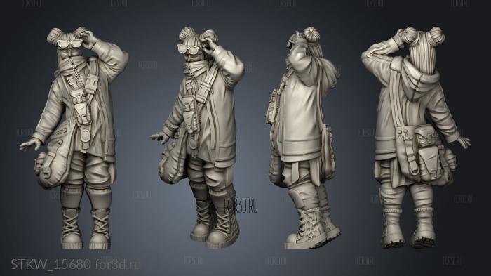 CUTE SLEEP CITY CITIZEN stl model for CNC