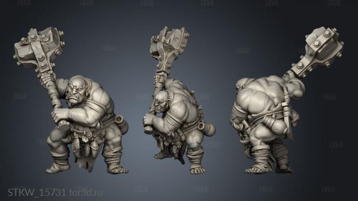 Ogre Firebelly stl model for CNC