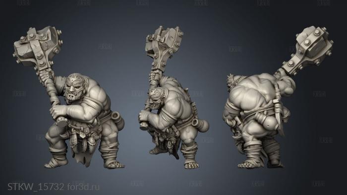 Ogre Firebelly stl model for CNC