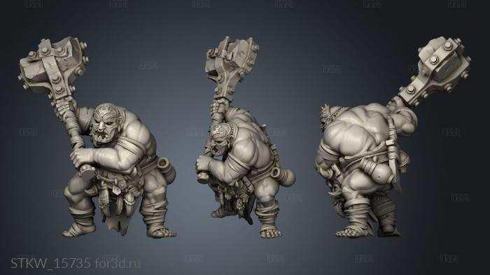 Ogre Firebelly stl model for CNC