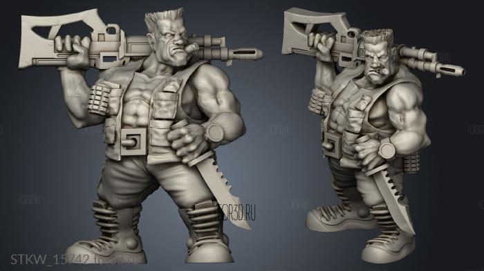 Ogre Jungle fighter schwarzenegger 3d stl модель для ЧПУ