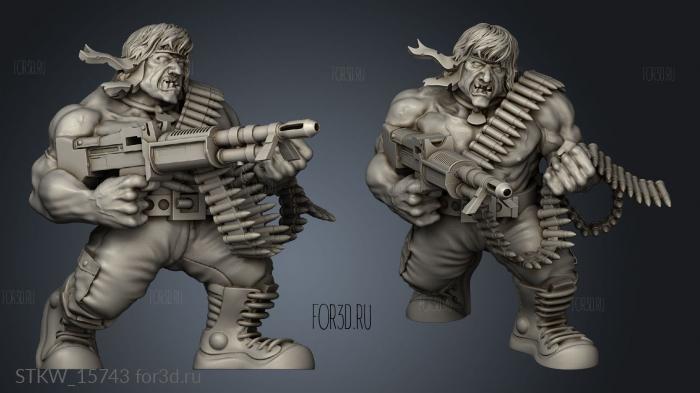 Ogre Jungle fighter stallone 3d stl модель для ЧПУ