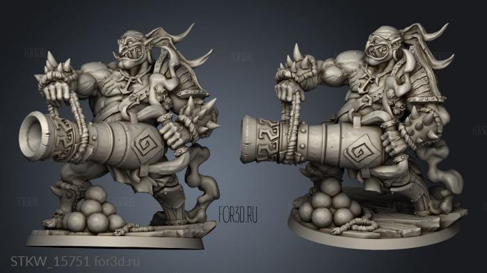 Ogre Marauders Marauder Gronk Boomshot stl model for CNC