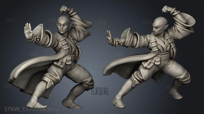 Ogres and Amazons Titans Adventure To Elf Monk stl model for CNC