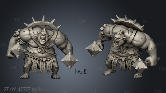 Ogres Barbarian Ogre stl model for CNC