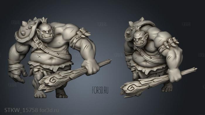 Ogres Barbarian Ogre stl model for CNC