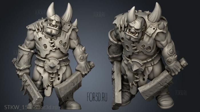 Ogres Weapons stl model for CNC