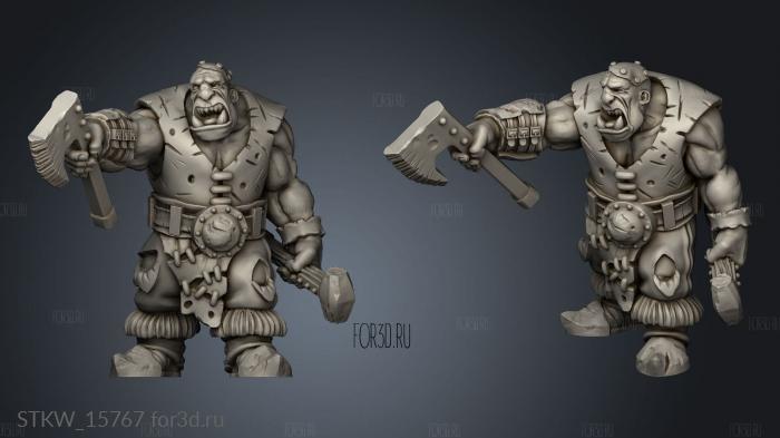 Ogres Weapons stl model for CNC