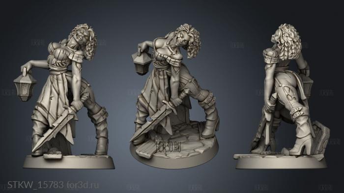 Old Burg Fallen Ones AG Eliza Pinup stl model for CNC