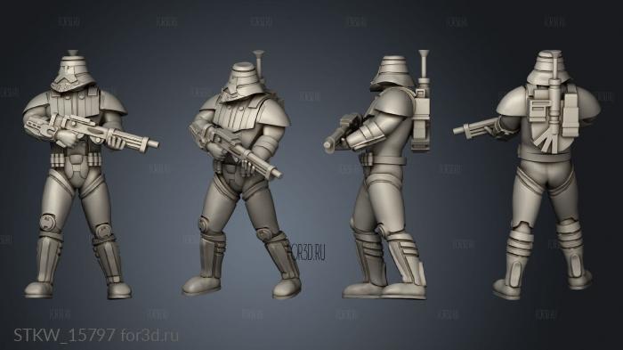 Old Dark Trooper stl model for CNC