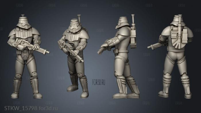 Old Dark Trooper stl model for CNC