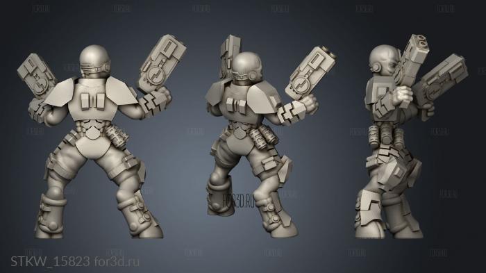 Alien Gunslinger stl model for CNC