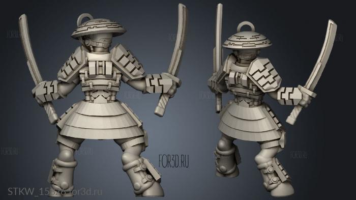 Alien Samurai stl model for CNC