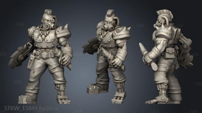 Cyber Barbarian stl model for CNC